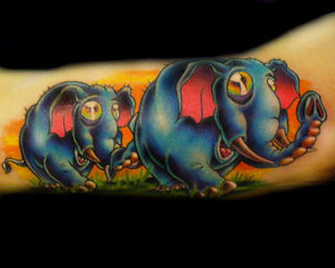 Tattoos - Nature Sun tattoos - Elephants Pro deck design!!!